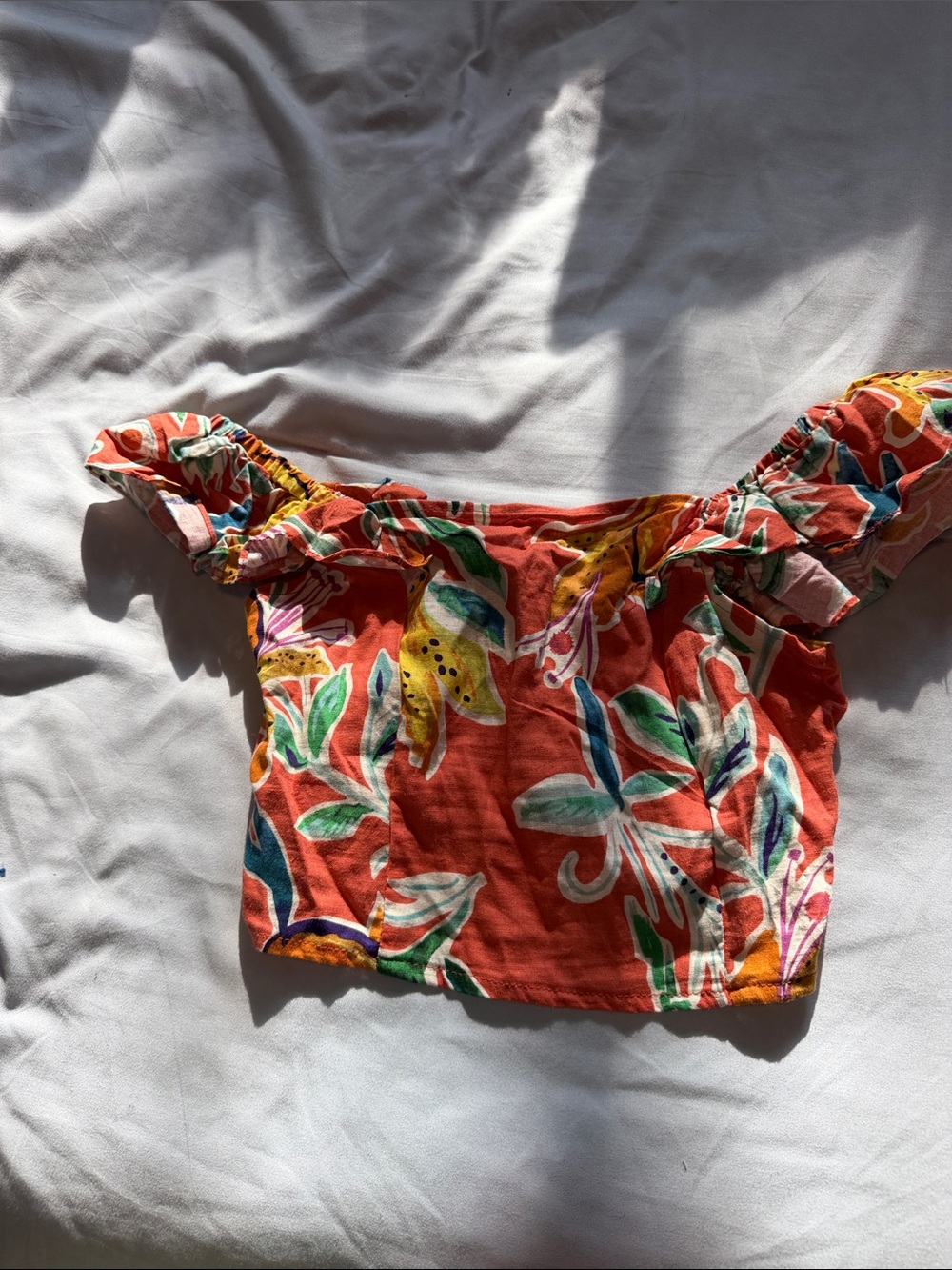 RACHEL Rachel Roy Coral Multi-Color Smocked Tube Top